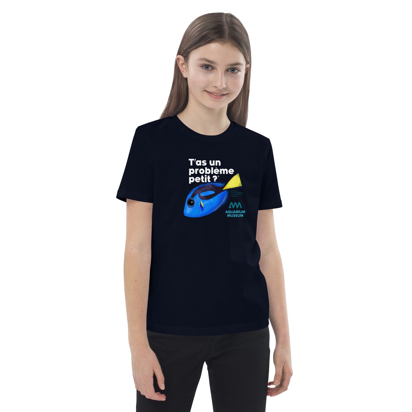 T-shirt Poisson-Chirurgien Bleu - T’as un problème petit