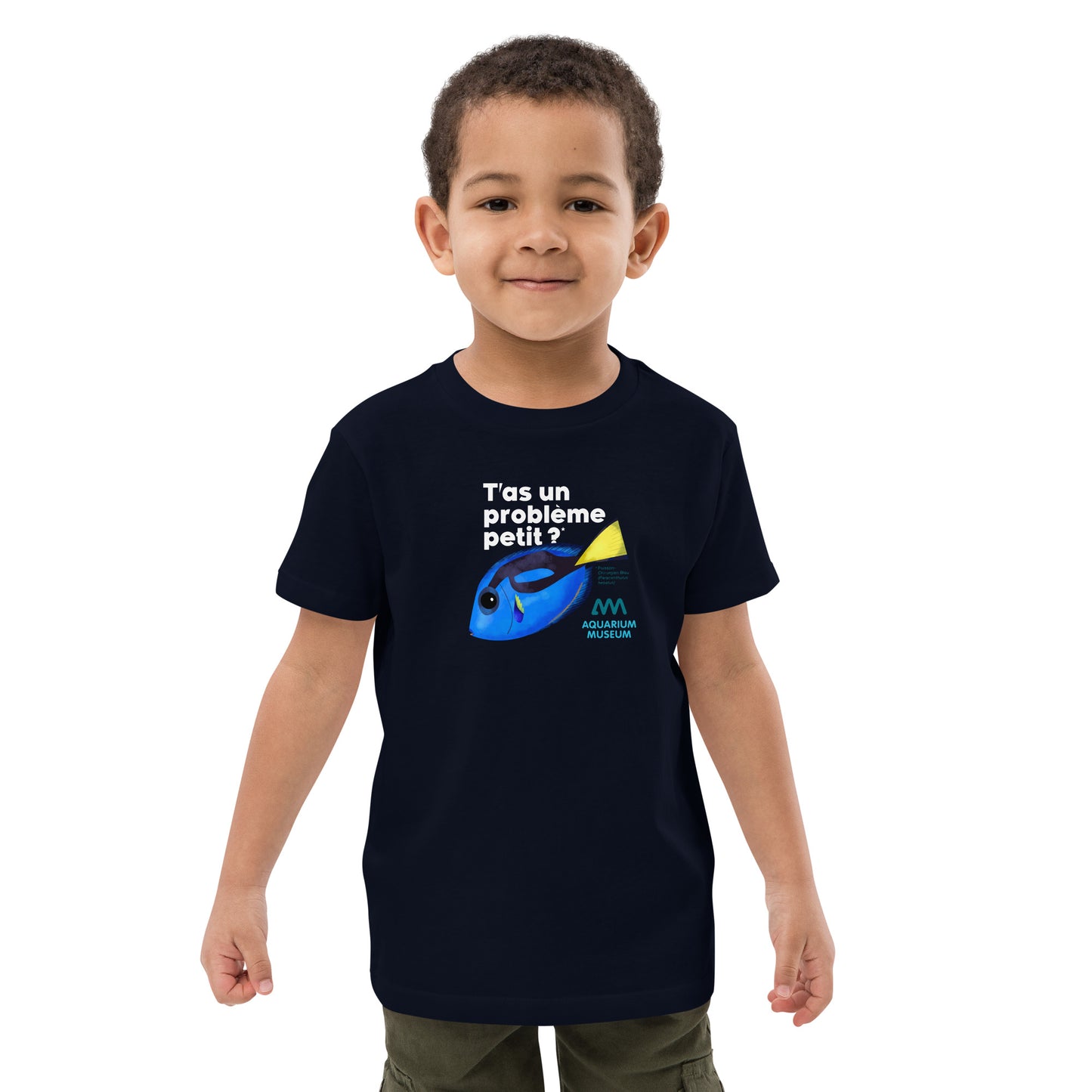T-shirt Poisson-Chirurgien Bleu - T’as un problème petit