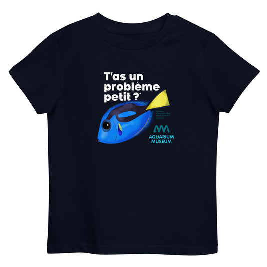 T-shirt Poisson-Chirurgien Bleu - T’as un problème petit